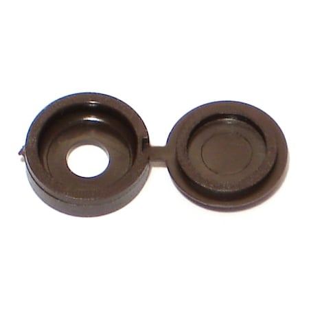 Midwest Fastener Folding Screw Cap, #4 - #6 Dia, Brown, Nylon 20 PK 76444